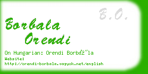 borbala orendi business card